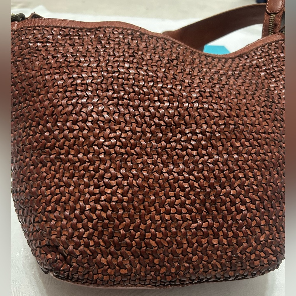 Leather hobo bag brown NWT handcrafted in India